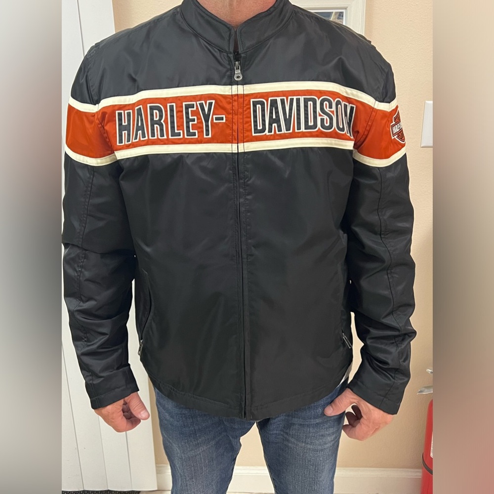 Harley Davidson Nylon Riding Jacket, Size Large, New Without Tags